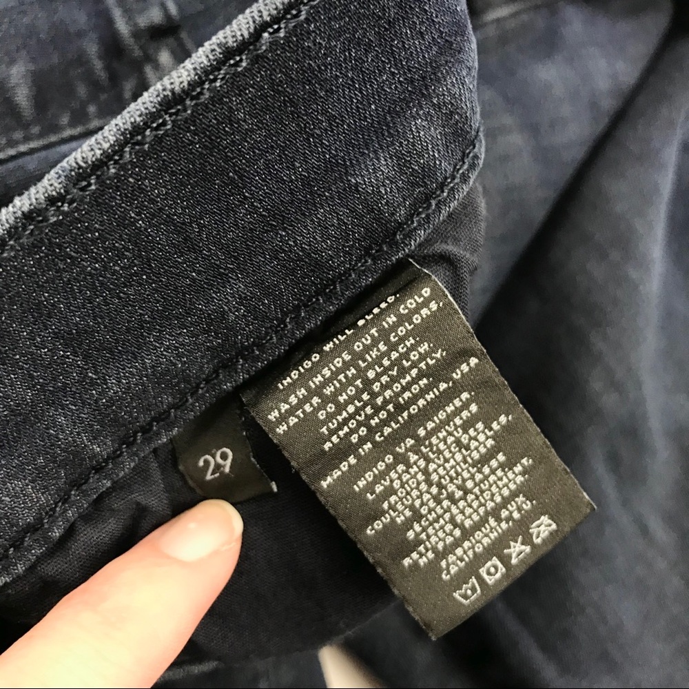 J Brand Snowbird Mid Rise Skinny Dark Moto Jean 8 - Picture 7 of 7